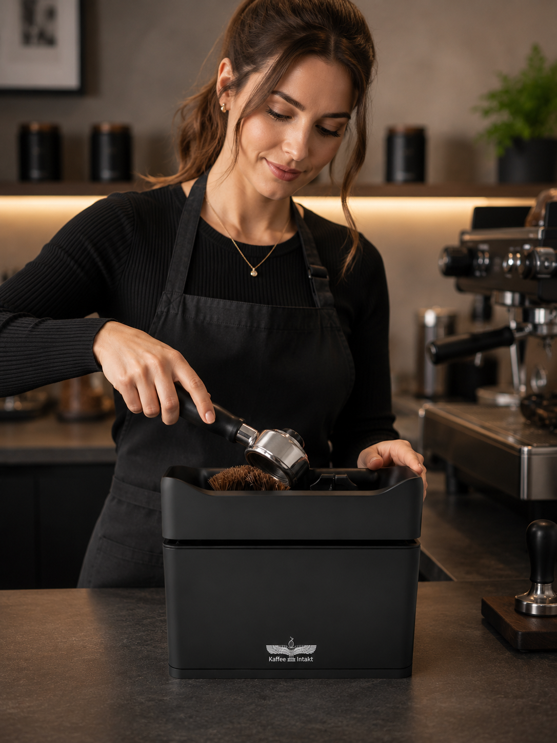 ARAM KAFFEE Siebträgerreiniger – Automatischer Reiniger 3 Liter inkl. verschiedener Aufsätze