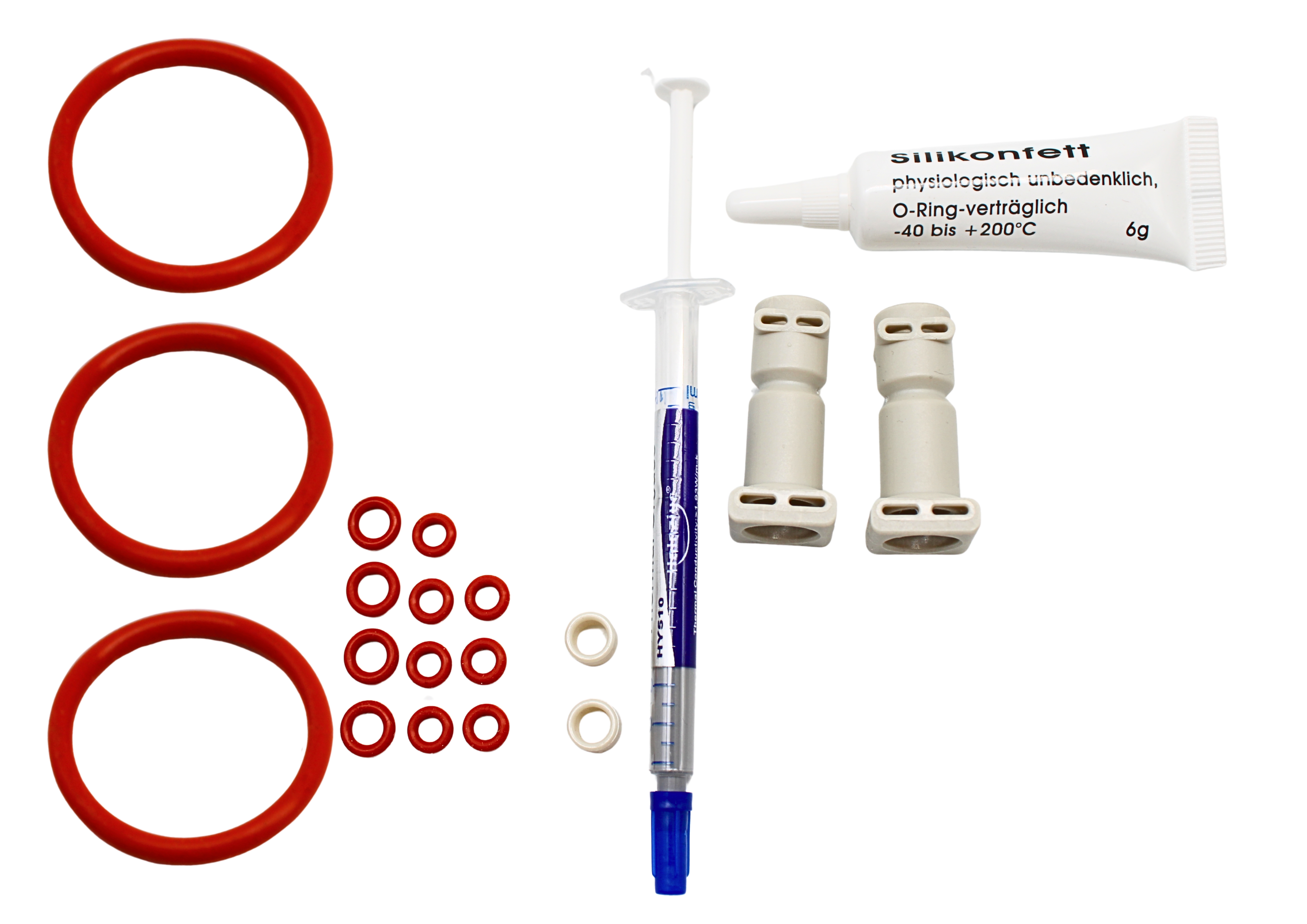 U06 - Delonghi Dichtungsset / Anschlüsse für den nackten Thermoblock Heizung 5mm