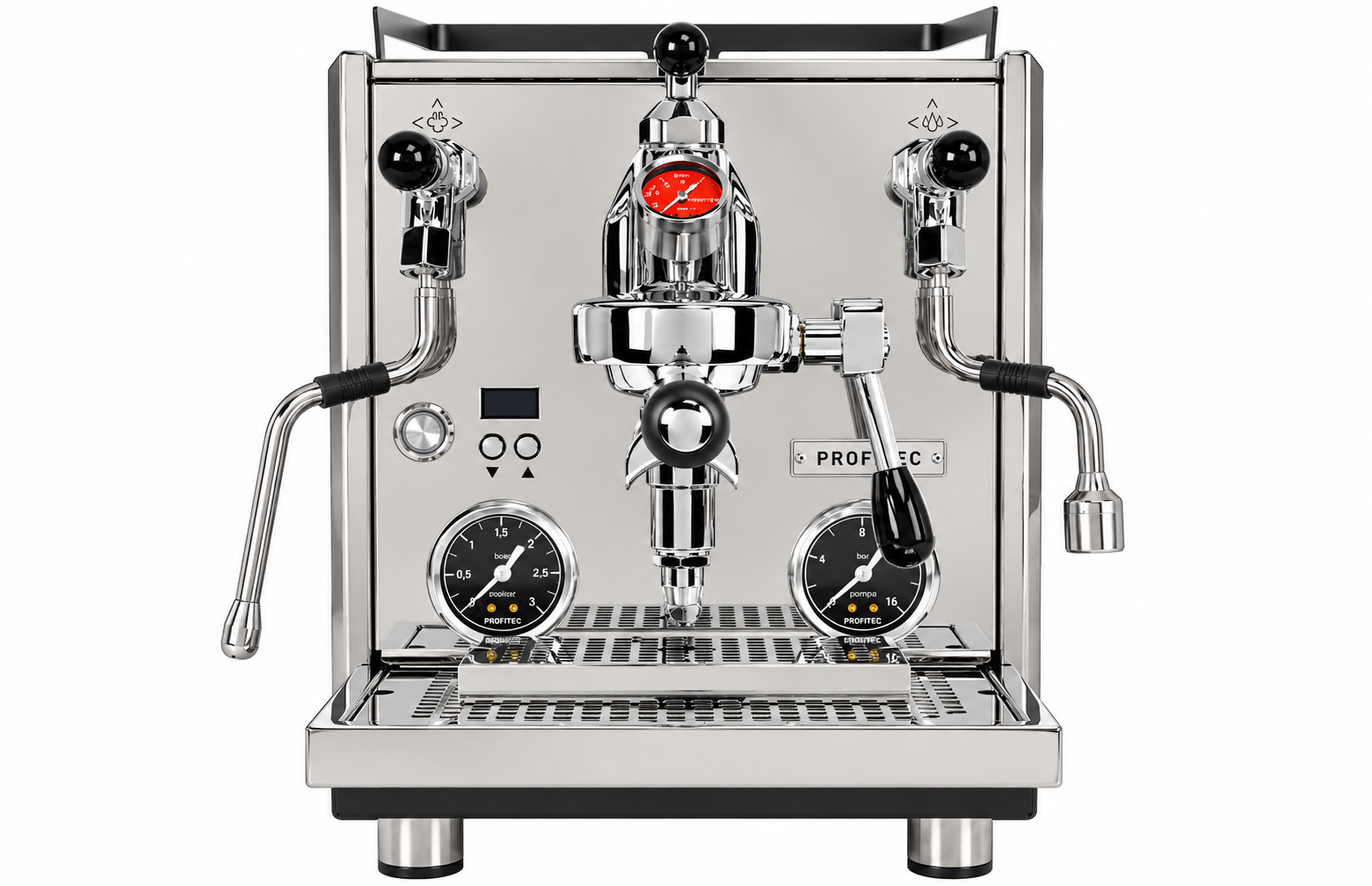 Profitec DRIVE Dualboiler mit Flow Control und Rotationspumpe in Chrom